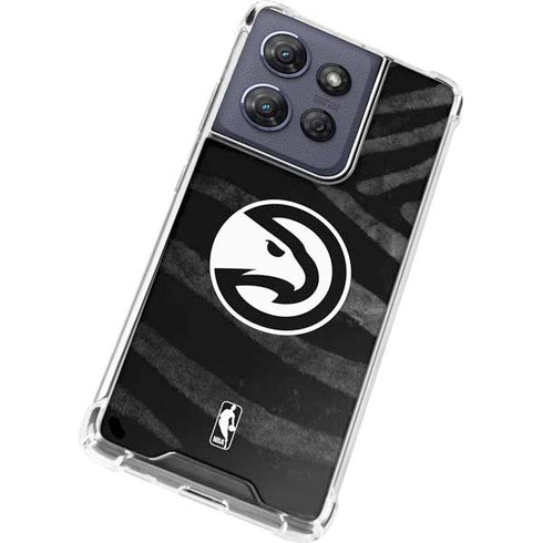 NBA Atlanta Hawks Black Animal Print Moto G Power 5G (2025) Clear Case
